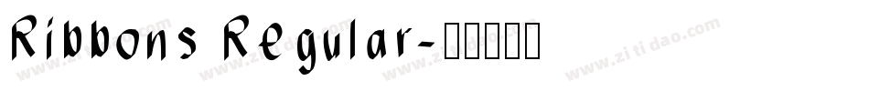 Ribbons Regular字体转换